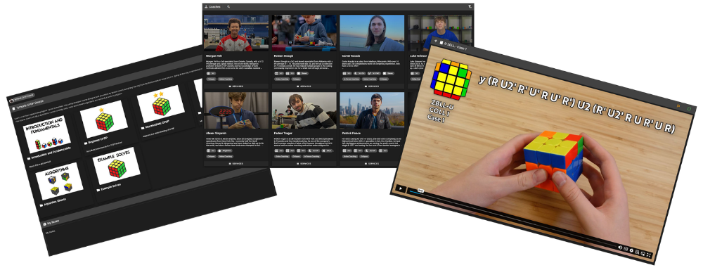 Interactive speedcubing video courses and solving tutorials